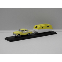 1:87 Holden FB Sedan & Caravan Set (Satellite Yellow & Yellow/White Van)