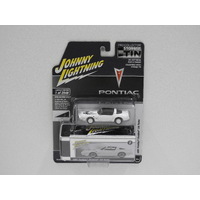 1:64 1981 Pontiac Firebird T/A Turbo (Custom White/Black) - Johnny Lightning "Storage Tin"
