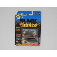 1:64 1957 Chevy Nomad (Gloss Black/Yellow & Blue Flames) - Johnny Lightning Street Freaks "Black with Flames"