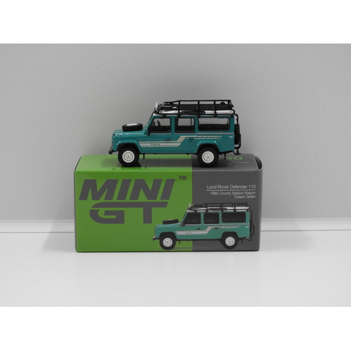 1:64 Land Rover Defender 110 - 1985 County Station Wagon (Trident Green) (Opened, Unsealed)