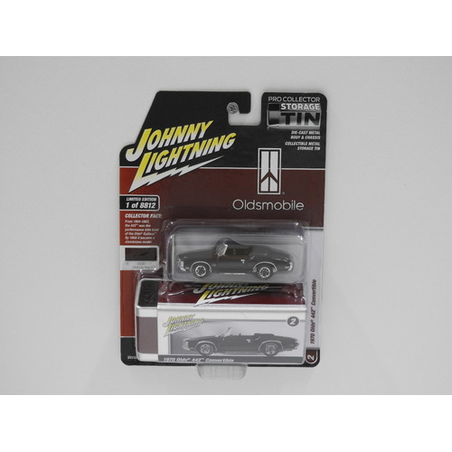 1:64 1970 Olds 442 Convertible (Burgundy Mist) - Johnny Lightning "Storage Tin"