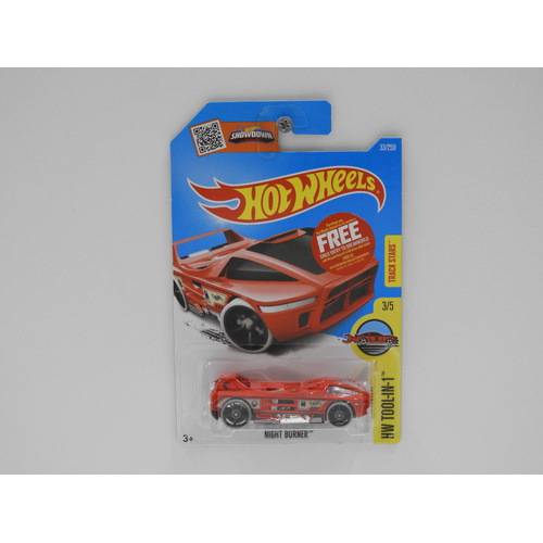 1:64 Night Burner - 2016 Hot Wheels Treasure Hunt Long Card