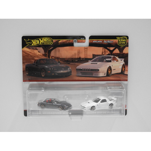 1:64 Mazda Mazdaspeed Miata & Mazda RX7 FC Pandem Twin Set - Hot Wheels Premium Car Culture Set