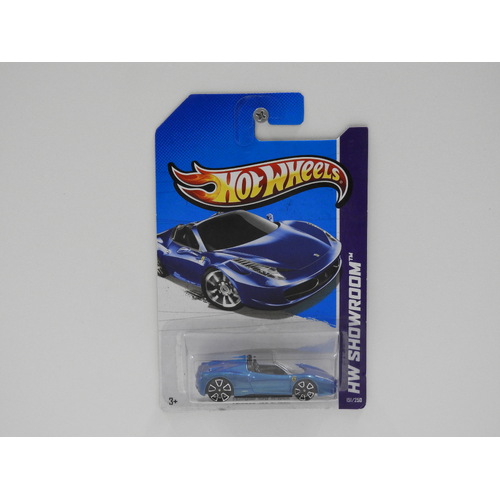 1:64 Ferrari 458 Spider - 2013 Hot Wheels Long Card