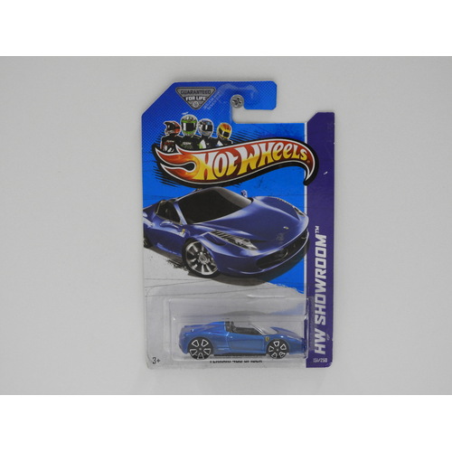 1:64 Ferrari 458 Spider - 2013 Hot Wheels Long Card