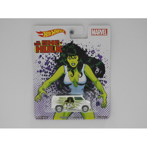 1:64 Custom 1977 Dodge Van - Hot Wheels Marvel "The Savage She-Hulk"