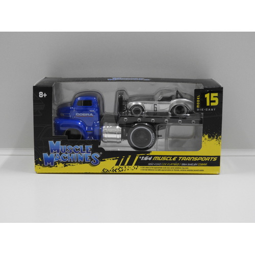 1:64 1950 Ford COE Flatbed & 1964 Shelby Cobra "Muscle Transports #15