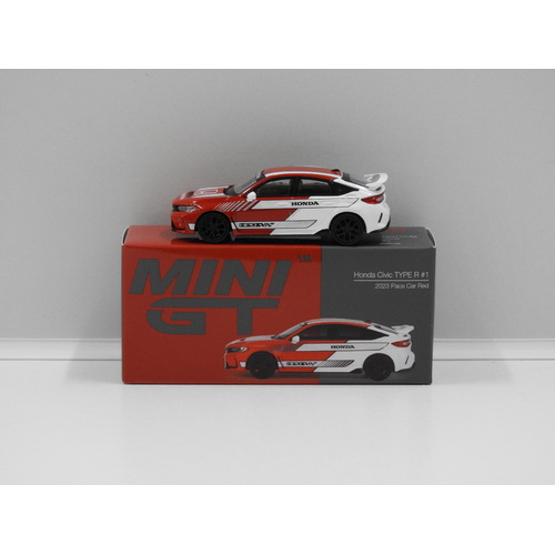 1:64 Honda Civic Type R - 2023 Pace Car #1 (Red/White) (Opened, Unsealed)