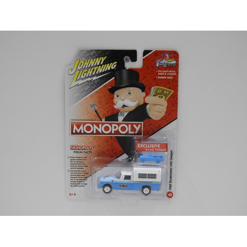 1:64 1960 Studebaker with Camper - Johnny Lightning Pop Culture "Monopoly"