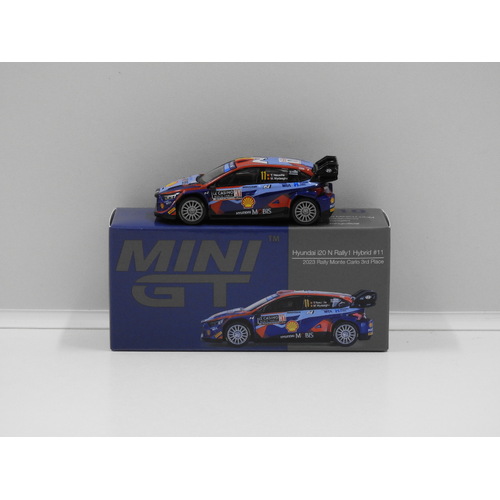 1:64 Hyundai i20 N Rally1 Hybrid - 2023 Rally Monte Carlo 3rd Place #11 (Opened, Unsealed)