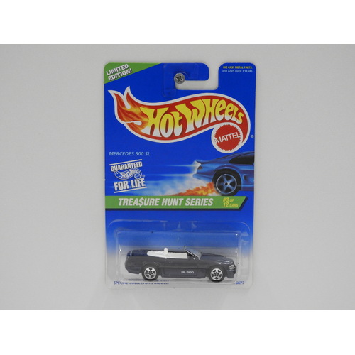 1:64 Mercedes 500 SL - 1997 Hot Wheels Treasure Hunt Long Card