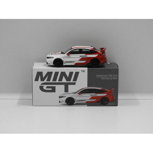 1:64 Honda Civic Type R - 2023 Pace Car #2 (White/Red) (Opened, Unsealed)