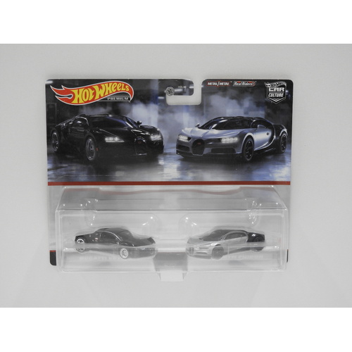 1:64 Bugatti Veyron & 2016 Bugatti Chiron - Hot Wheels Premium Car Culture Twin Set