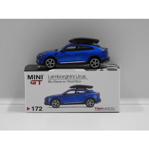 1:64 Lamborghini Urus (Blue Eleos with Roof Box) (Opened, Unsealed)